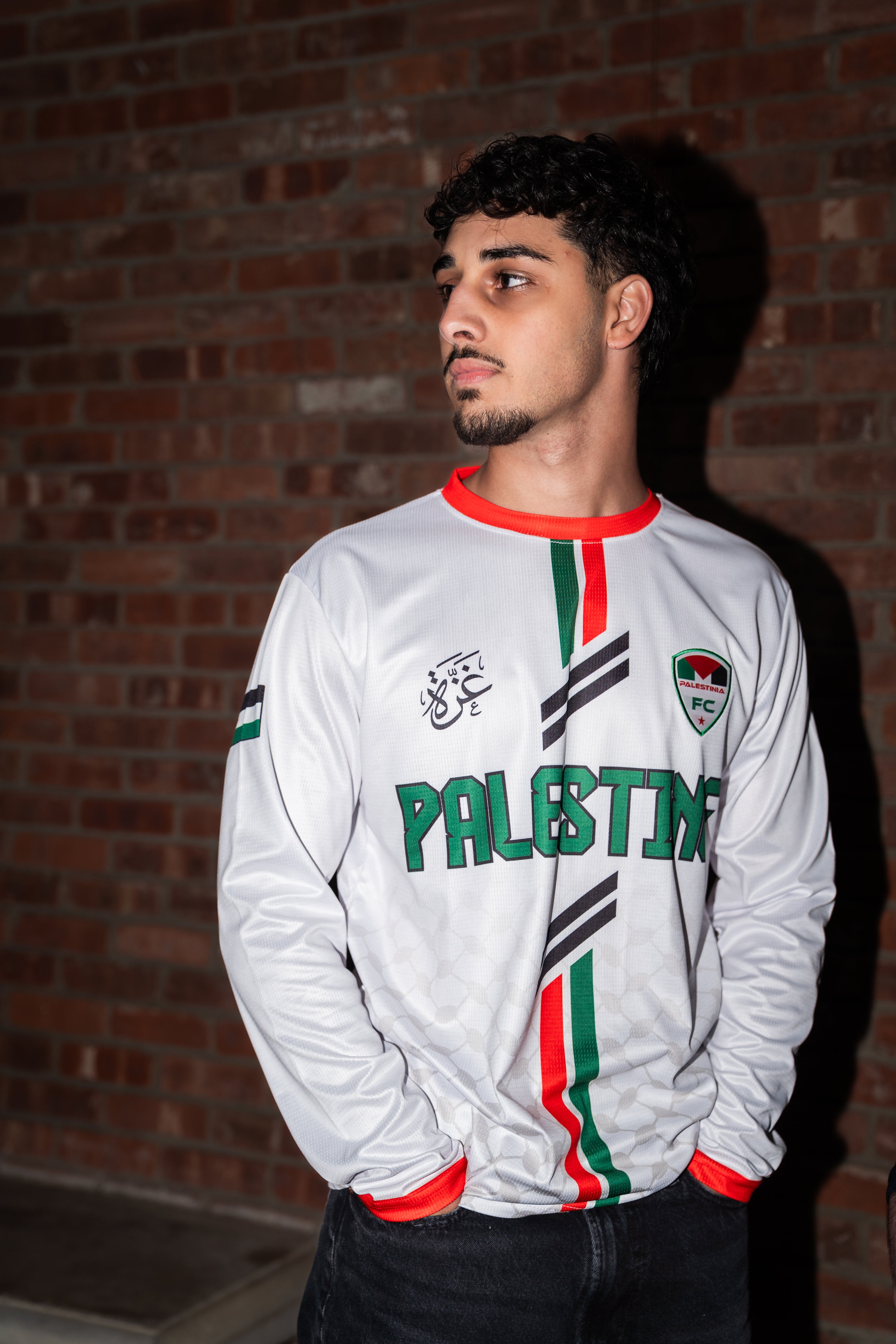 White Palestine Long Sleeve Jersey | Palestinia FC