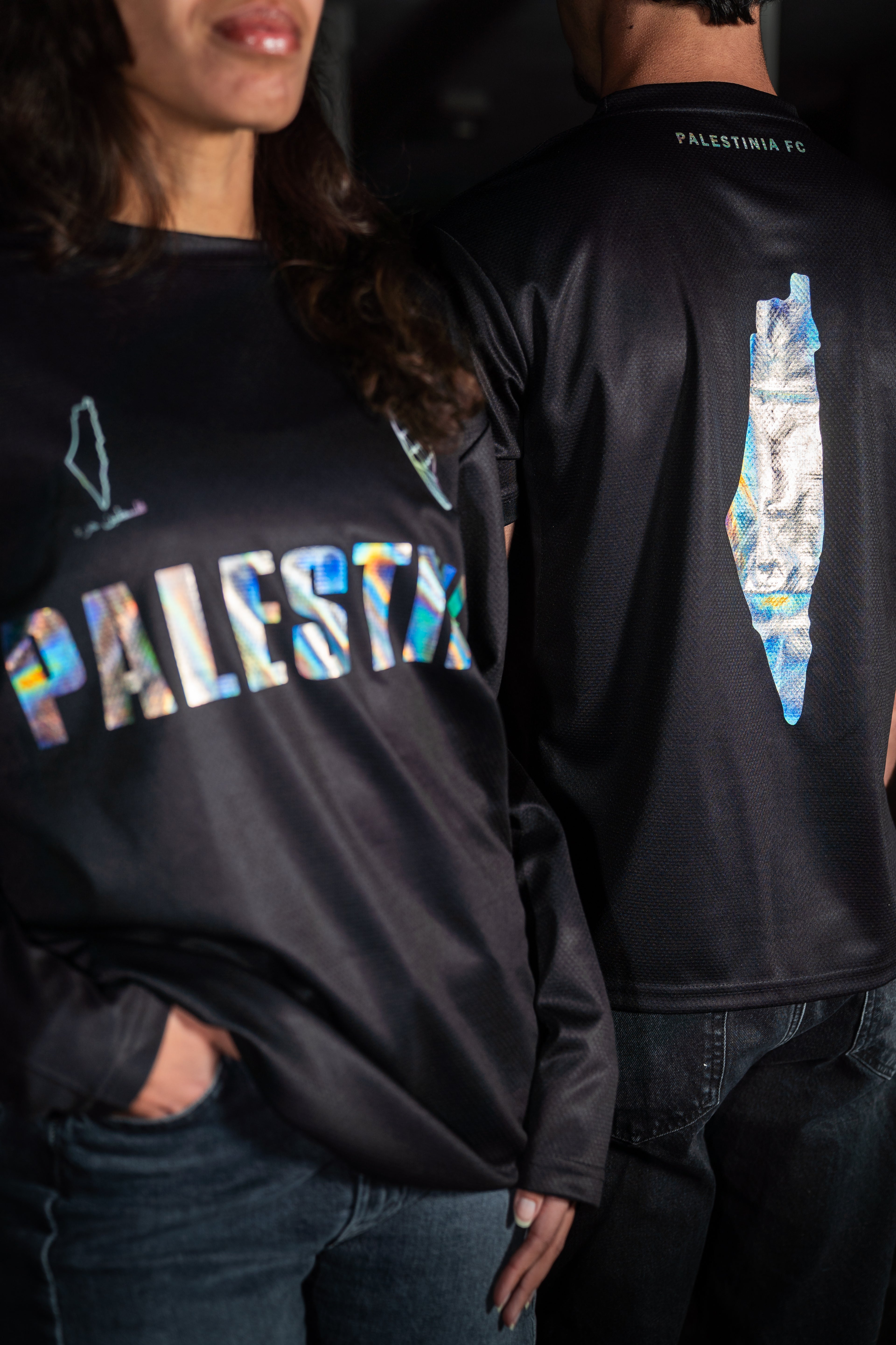 Black Edition Palestine Jersey | Iredescent Silver